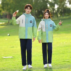 批发实拍2025新款情侣秋冬学生班服校服冲锋衣套装