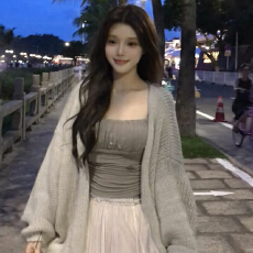 批发早秋季巨好看小个子穿搭一整套连衣裙子女2025新款韩系氛围感长裙