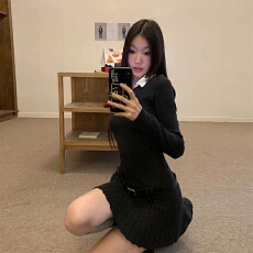 批发梨形身材小众设计黑色<b class='q'>连衣裙</b>子2025夏季新款<b class='q'>女</b>装今年流行漂亮短裙