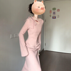 批发法式清冷富家千金感miu系穿搭针织<b class='q'>连衣裙</b>女2025新款秋冬生日裙子