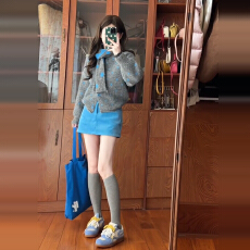 批发韩系设计感慵懒风套装2025新款冬季甜美软糯<b class='q'>波点</b>针织衫<b class='q'>连衣裙</b>子女