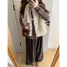 批发巨好看羊羔毛<b class='q'>马甲</b>背心女款冬2025新款外套内搭上衣叠穿韩系一整套