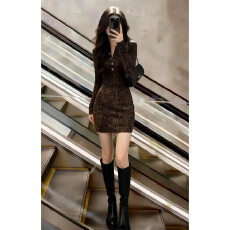 批发早春轻熟御姐穿搭豹纹连衣裙子女2026新款<b class='q'>秋</b>冬季性感包臀裙巨好看