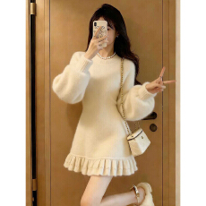 批发富家千金miu系穿搭高级感连衣裙子女<b class='q'>秋</b>冬2026新款特别漂亮掐腰裙