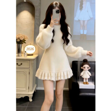 批发富家千金miu系穿搭高级感连衣裙子女<b class='q'>秋</b>冬2026新款特别漂亮掐腰裙