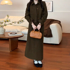 批发2026新款韩系高智感穿搭一整套小香风<b class='q'>连衣裙</b>女秋冬季收腰显瘦长裙