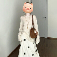 批发早秋巨好看的两件套女2026新款慵懒风韩系针织上衣印花半身裙套装