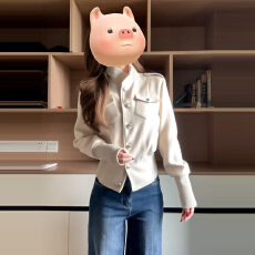 批发韩系复古夹克外套女秋<b class='q'>冬</b>季2026新款设计感宽松慵懒风休闲百搭上衣