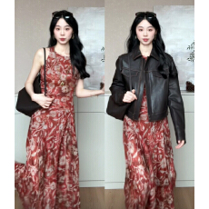 批发法式复古度假风碎花连衣裙子女<b class='q'>夏季</b>2026新款高级感收腰无袖背心裙