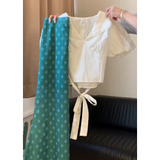 批发法式温柔风<b class='q'>白色</b>衬衫连衣裙子女2026春季新款清冷富家千金套装长裙