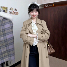 批发高级感中长款风衣外套女2026新款早<b class='q'>春</b>季韩系巨好看小个子气质大衣