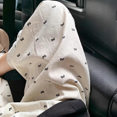 批发杏色蝴蝶结印花山本阔腿<b class='q'>裤</b><b class='q'>春季</b>高腰宽松垂感休闲气球<b class='q'>裤</b>矮个子145