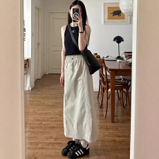 批发小个子高腰显瘦a字半身裙女2026春夏季新款美式速干休闲工装裙子