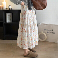 批发小个子法式碎花<b class='q'>半身裙</b><b class='q'>女</b>春夏季新款小清新高腰显瘦中长款a字伞裙