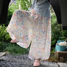 批发碎花<b class='q'>花苞</b><b class='q'>裙</b>裤女春夏季新款高腰显瘦灯笼裤<b class='q'>裙</b>小个子休闲宽松阔腿裤