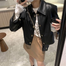 批发<b class='q'>皮衣</b>外套女2026年新款爆款春秋黑色高级感小个子<b class='q'>女装</b>短款夹克上衣