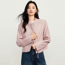 批发2026春季新款气质休闲百搭时尚宽松简约PU<b class='q'>皮衣</b>显瘦夹克外套上衣女