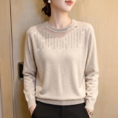 批发时尚洋气<b class='q'>妈妈装</b>针织衫女套头秋装新款上衣气质百搭中老年打底小衫