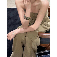 批发美式复古辣妹<b class='q'>抹胸</b>牛仔<b class='q'>连体裤女</b>夏新款设计感小众修身显瘦工装长裤