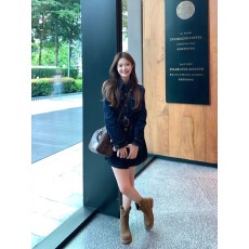 批发港味复古高级感正肩工装风<b class='q'>牛仔</b>连衣裙女春季新款收腰显瘦气质短裙