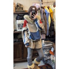 批发韩版女百搭宽松拼色毛领卫衣潮2025秋冬新款时尚休闲显瘦套头上衣