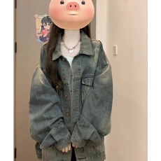 批发美式水洗春<b class='q'>秋</b>牛仔外套女复古2026设计感新款宽松夹克上衣休闲时尚