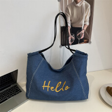 批发韩系法式混搭美学风手提包大容量旅行简约字母妈咪单肩腋下包批发