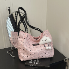 批发跨境时尚蝴蝶结褶皱大容量腋下包女2025新款休闲简约通勤单肩包潮