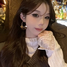 批发2026年新款C形豹纹耳环港风复古时尚百搭气质耳圈耳钉高级感耳饰