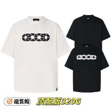 批发GOODBRAND镂空LOGO宝石贴钻短袖<b class='q'>衬衫</b>纯棉印花good短袖T恤<b class='q'>男</b>女情侣