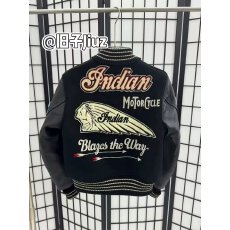 批发旧子出品印第安人东洋vibe<b class='q'>棒球</b>服秋冬加棉保暖Cleanfit风男女外套