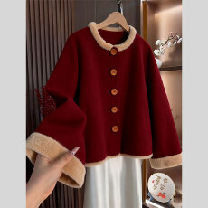 批发新中式国风毛呢<b class='q'>外套</b>2025冬季新款今年流行爆款气质高级感复古上衣