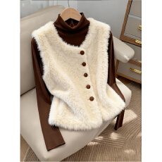 批发2025秋<b class='q'>冬</b>季新款爆款洋气高级感气质名媛显瘦马甲打底衫两件套女装