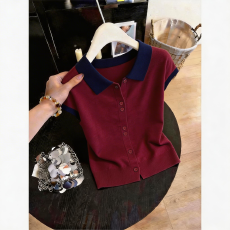 批发胖妹妹大码polo领短袖t恤女2026夏季新款冰丝百搭显瘦针织上衣女