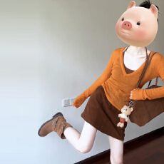 批发韩系<b class='q'>休闲</b>穿搭长袖<b class='q'>连衣裙</b>子女秋冬季2025新款修身显瘦一整套装短裙