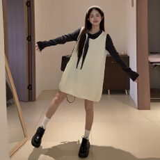 批发小个子香风背心<b class='q'>连衣裙</b>子女<b class='q'>秋冬</b>季2025新款巨好看韩系穿搭一整套装