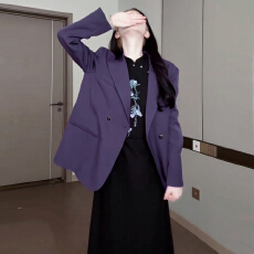 批发休闲气质西装<b class='q'>外套</b>女小众宽松<b class='q'>显瘦</b>辣妹西服上衣秋季新款复古设计感