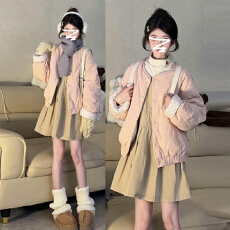 批发双面穿短款轻薄棉衣棉服外套女秋冬季2025新款韩系保暖棉袄面包服