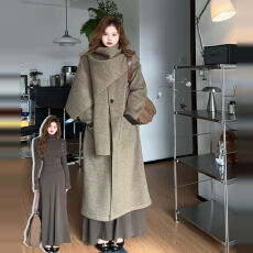 批发韩系小香风斗篷气质包臀连衣<b class='q'>裙子</b>女秋冬穿搭2025新款一整套装长裙