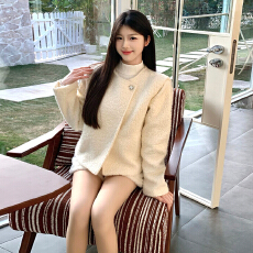 批发韩系高级感气质小香风毛呢外套女冬2026新款巨好看短款羊羔毛上衣