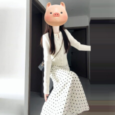 批发法式<b class='q'>蕾丝</b>拼接波点吊带连衣裙女2026新款冬季跨年甜美毛衣长裙<b class='q'>套装</b>