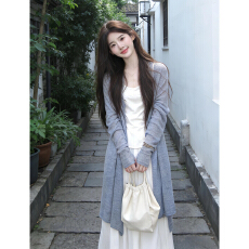 批发巨好看韩系穿搭一整套白色吊带<b class='q'>连衣裙</b>女2026新款春款气质套装<b class='q'>长裙</b>