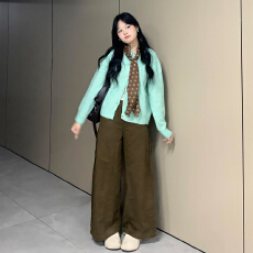 批发2026新款韩系绿色长袖针织衫上衣女早秋季<b class='q'>宽松</b>慵懒风<b class='q'>毛衣</b>开衫外套