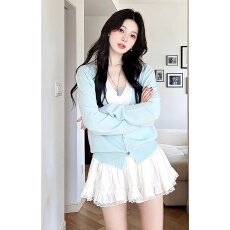 批发早春假两件<b class='q'>针织衫</b>套装<b class='q'>女</b>2026新款法式气质小个子半身连衣裙子<b class='q'>女</b>夏