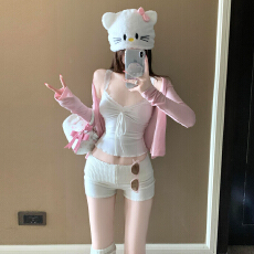 批发韩系早春穿<b class='q'>搭</b><b class='q'>长袖</b>针织衫<b class='q'>外</b><b class='q'>搭</b>女2026新款修身罩衫<b class='q'>开衫</b>外套上衣套装