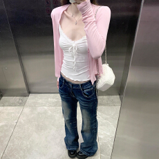 批发韩系早春穿<b class='q'>搭</b><b class='q'>长袖</b>针织衫<b class='q'>外</b><b class='q'>搭</b>女2026新款修身罩衫<b class='q'>开衫</b>外套上衣套装