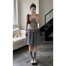 批发巨好看韩系穿搭一整套2026新款小个子吊带背心女夏季短<b class='q'>裤</b>两件套<b class='q'>装</b>