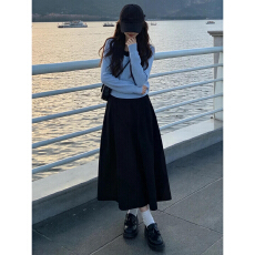 批发韩系巨好看漂亮穿搭一整套女2026新款早秋连衣裙子女两件套装长裙