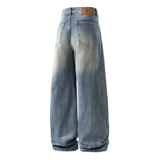 批发春夏季男士牛仔<b class='q'>时尚</b>潮牌休闲微弹怀旧宽松直筒青年牛仔裤男