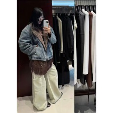 批发R13秋冬新款毛领皮衣女防寒保暖皮<b class='q'>褂</b>潮加绒加厚小个子皮外套短款